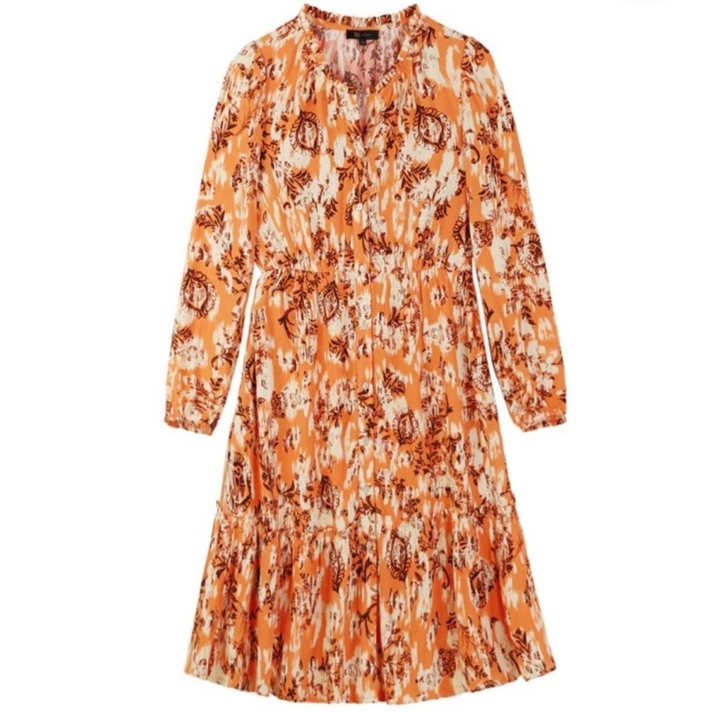 Women’s FRYE Ruffle Neck Front Button Dress- size medium